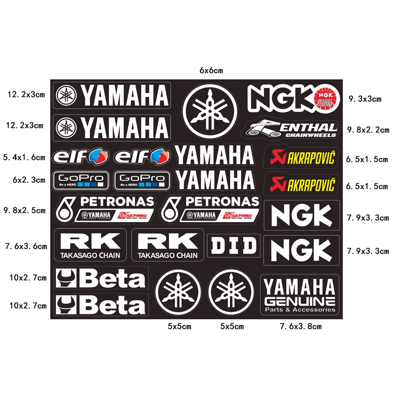 Motorcycle Gear Brands - สติ๊กเกอร์ติดมอเตอร์ไซค์คุณภาพสูง ดีไซน์ทันสมัย สำหรับกระเป๋าเดินทาง หมวกกันน็อค สำหรับ Honda
