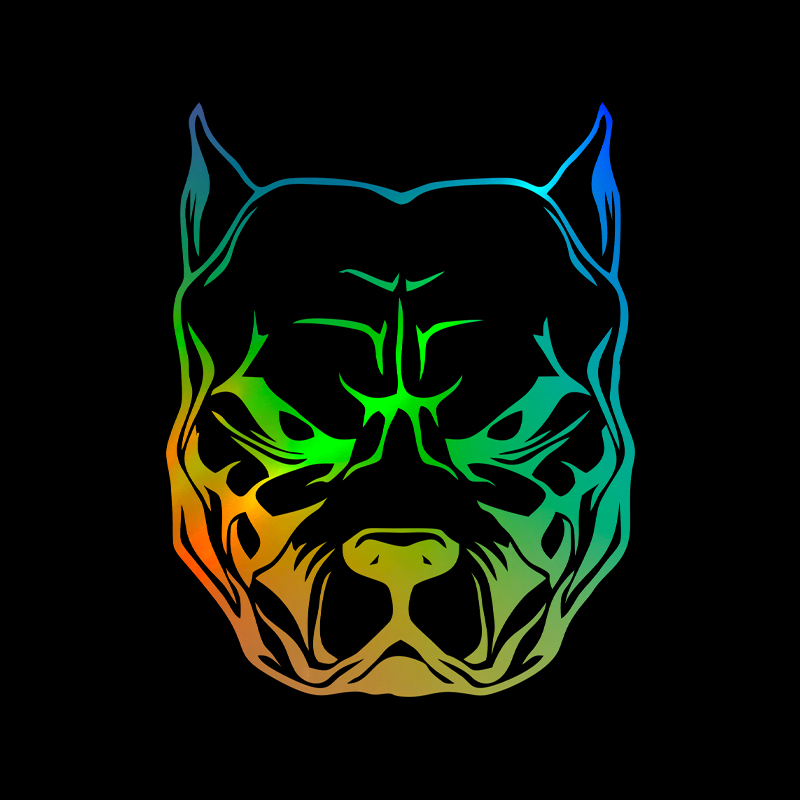 Motorcycle Gear Dogs - สติกเกอร์ติดมอเตอร์ไซค์ลายสุนัขพิทบูลสติกเกอร์รถสะท้อนแสงสติกเกอร์ไวนิล jdm บนแต่งรถ19*15ซม.