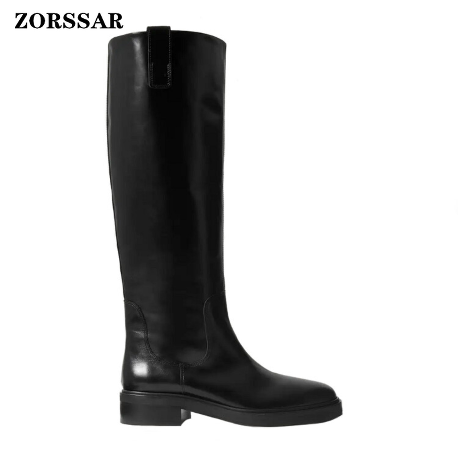 Riding Boot Short - รองเท้าบูทหนังวัว ไซส์ใหญ่ 44 45 หัวมน ส้นกลาง