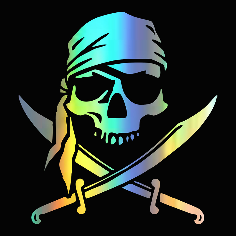 Gear Set Motorcycle - G172 แฟชั่นที่กําหนดเอง Pirate Skull decal สําหรับรถจักรยานยนต์,
