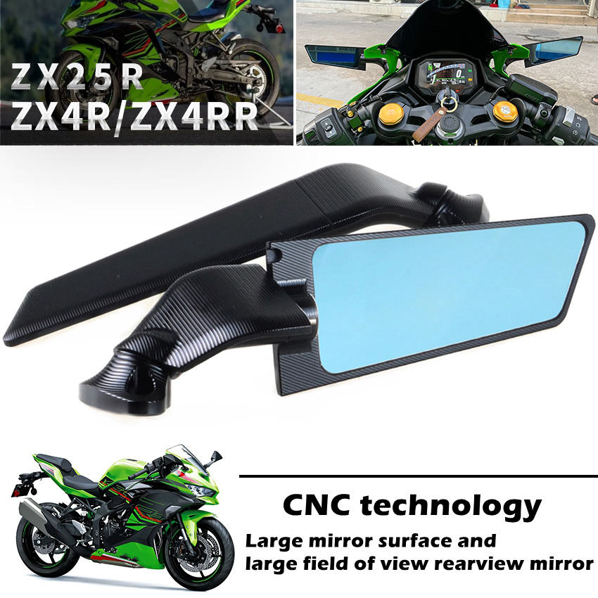 Mirror Extender Bar - กระจกมองหลัง CNC อลูมิเนียมอัลลอย สำหรับ KAWASAKI ZX4RR/ZX25R/ZX6R/ZX10R/NINJA400/