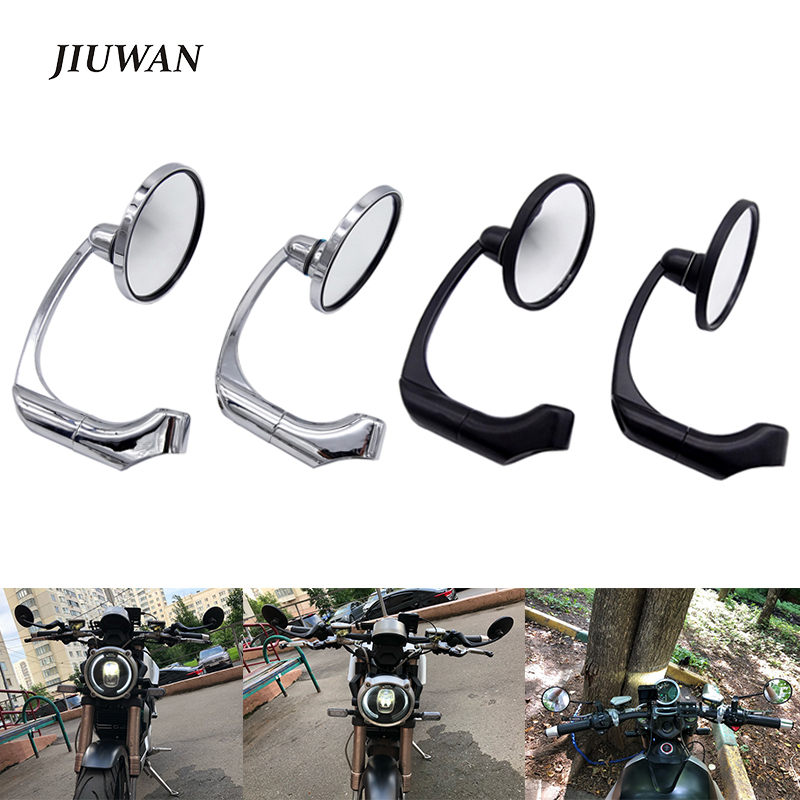 Mirror Extender Bar - 1คู่10Mm รถจักรยานยนต์ Chrome Round Bar อุปกรณ์สกูตเตอร์กระจกมองหลังด้านข้างปรับได้สำหรับ