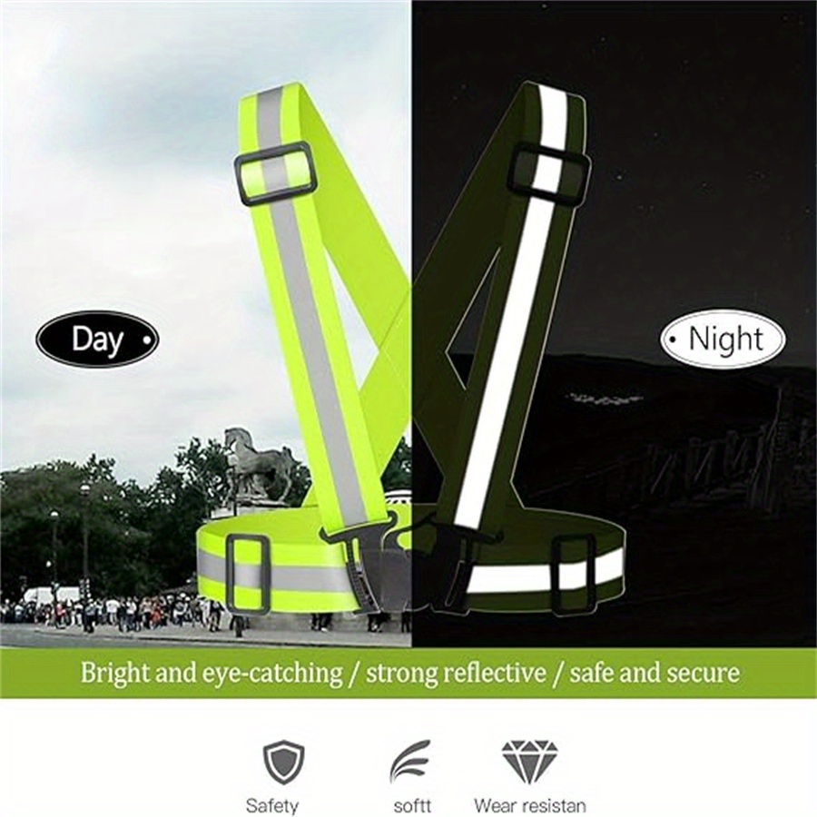 Motorcycle Gear Dogs - 2 ชิ้น เสื้อกั๊กนิรภัยแบบปรับได้ อุปกรณ์วิ่งสำหรับการปั่นจักรยานกลางคืน เดินป่า วิ่งจ๊อกกิ้ง