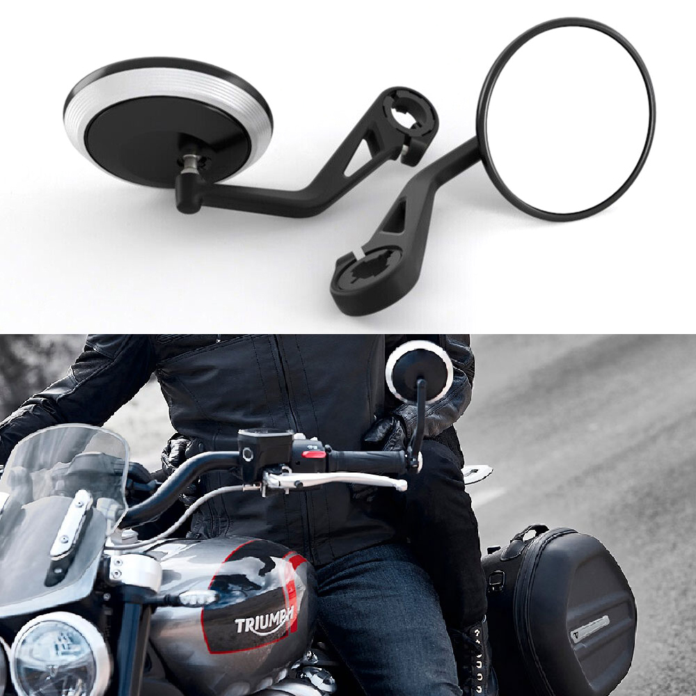 Mirror Extender Bar - รถจักรยานยนต์ CNC Handlebar จับบาร์กระจกมองข้างบาร์กระจกชุดสําหรับ Street Trident
