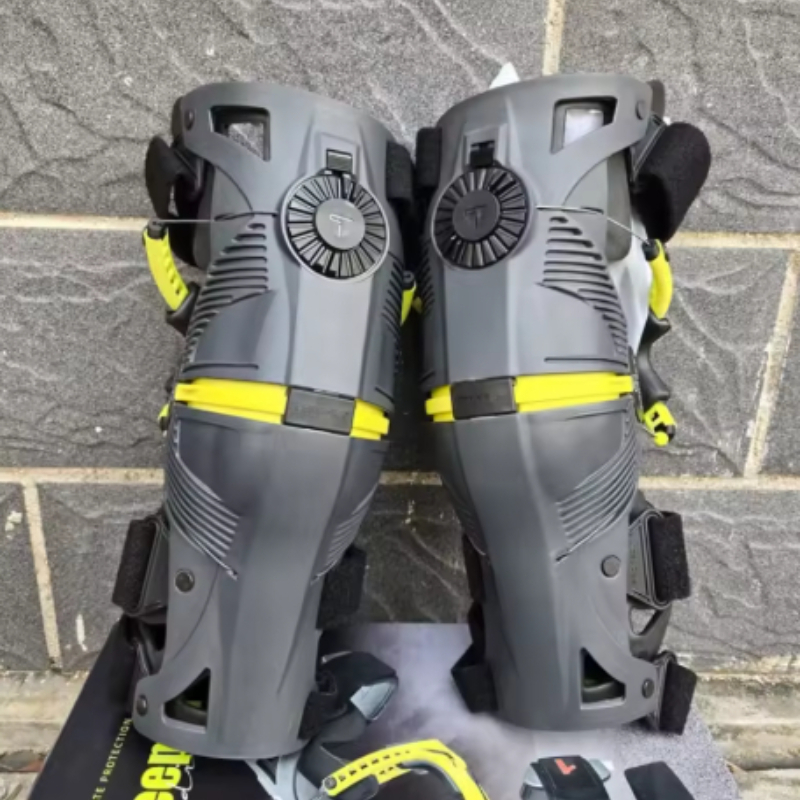 Motorcycle Gear Brands - แผ่นรองเข่าแบบกลไกสำหรับรถจักรยานยนต์ T Brand T10, อุปกรณ์ป้องกันกระดูกแบบ Exoskeleton,