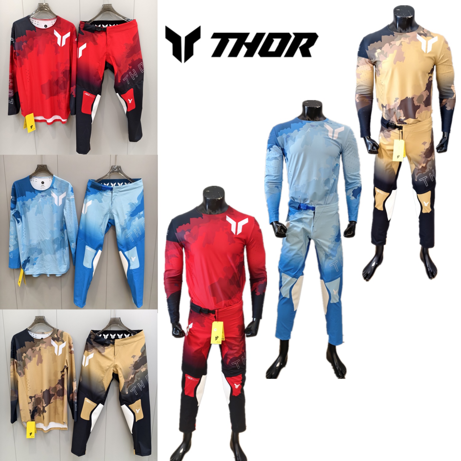 Gear Set Motorcycle - ชุดอุปกรณ์มอเตอร์ครอส THOR ชุดมอเตอร์ไซค์วิบาก ชุดเจอร์ซีย์สำหรับรถวิบาก ชุดเจอร์ซีย์และกางเกงมอเตอร์ไซค์ ชุดเจอร์ซีย์มอเตอร์ไซค์