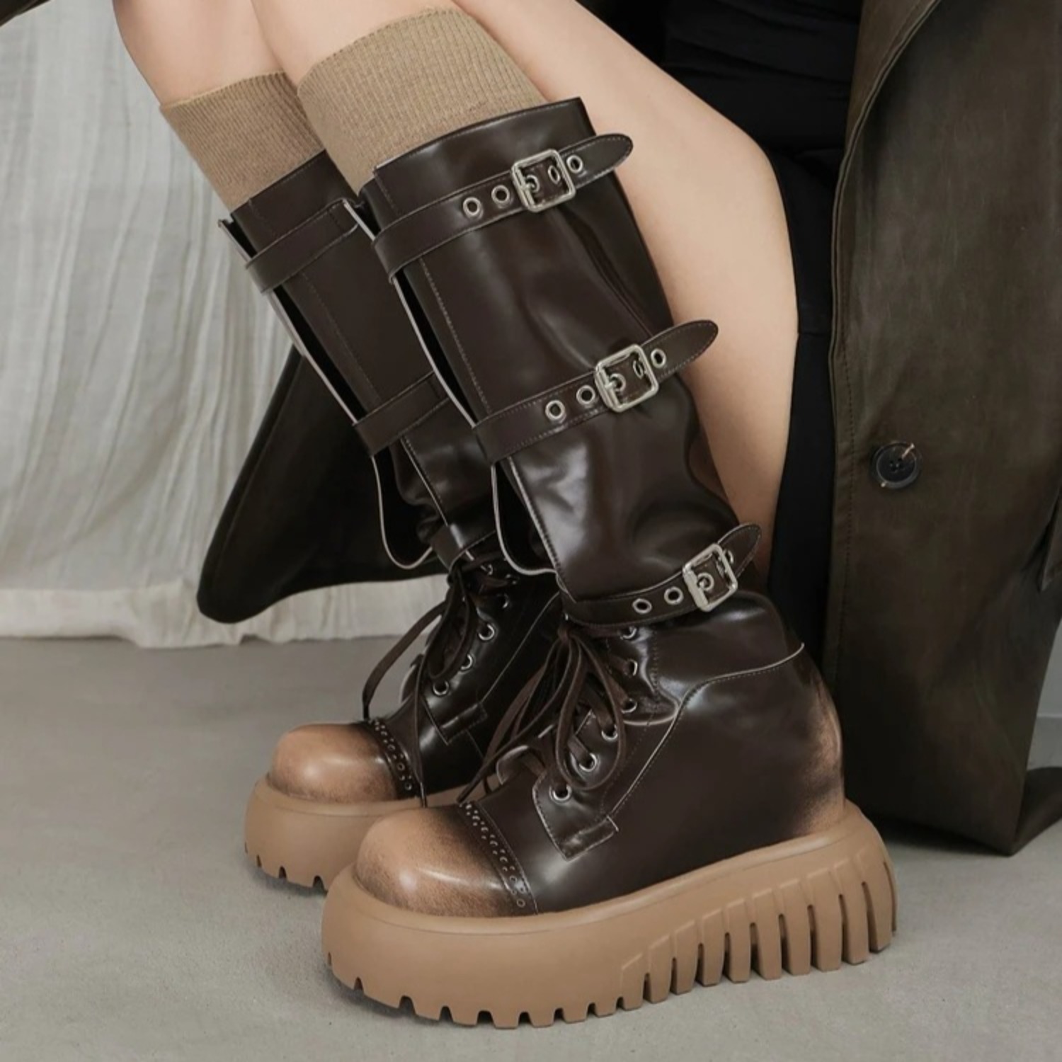 รองเท้าบูทสูงถึงต้นขาแบบพื้นเร - Riding Boot Short บทวิจารณ์และราคา
