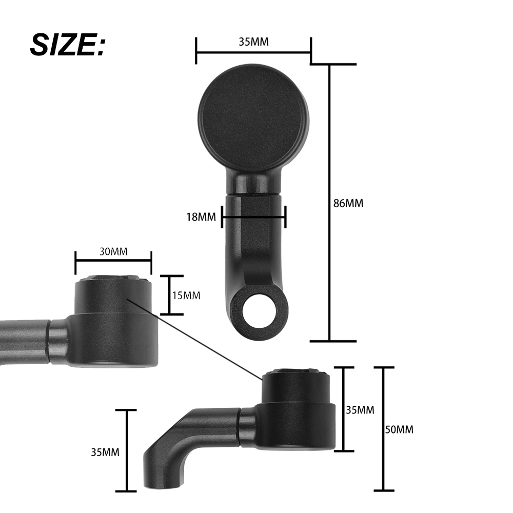 กระจกรถจักรยานยนต์ Riser Exten - Mirror Extender Bar บทวิจารณ์และราคา