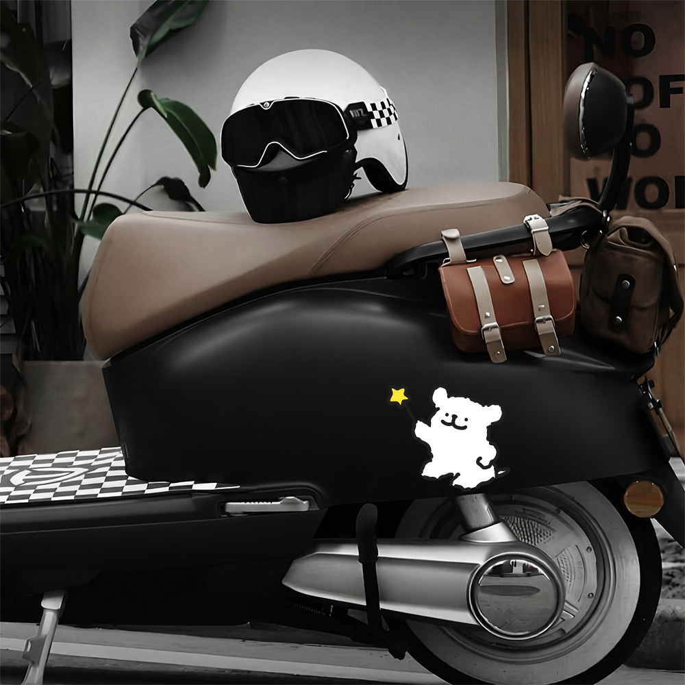 สติกเกอร์ไวนิลกันน้ำลายการ์ตูน - Motorcycle Gear Dogs บทวิจารณ์และราคา